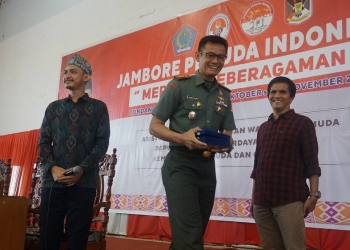 Di Jambore Pemuda Indonesia 2019, Kodim 1302 Minahasa Gelorakan Semangat Bela Negara