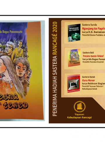Novel “Tresna Tuara Teked” Ida Bagus Pawanasuta Raih Hadiah Rancage  2020