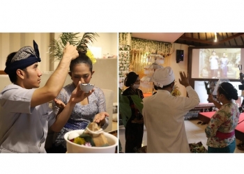 Kisah Romantis Pernikahan Virtual Gung De & Miradini Via Aplikasi Zoom Tokyo-Bali