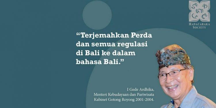 Wasiat Menteri Kebudayaan & Pariwisata I Gede Ardika