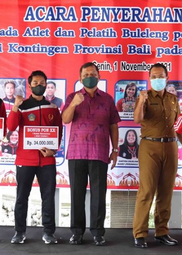 Total 211 Juta Rupiah | Itu Bonus untuk Atlet Buleleng Peraih Medali PON XX
