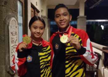 Pasangan Felisya & Bryananda Toreh Emas Pertama di Cabor Dansa untuk Buleleng