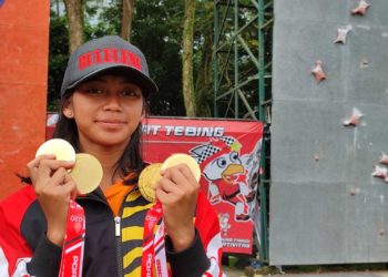 Kecilnya Suka Panjat Pohon, Kadek Adi Asih Kini Gondol 4 Emas Panjat Tebing Porprov Bali