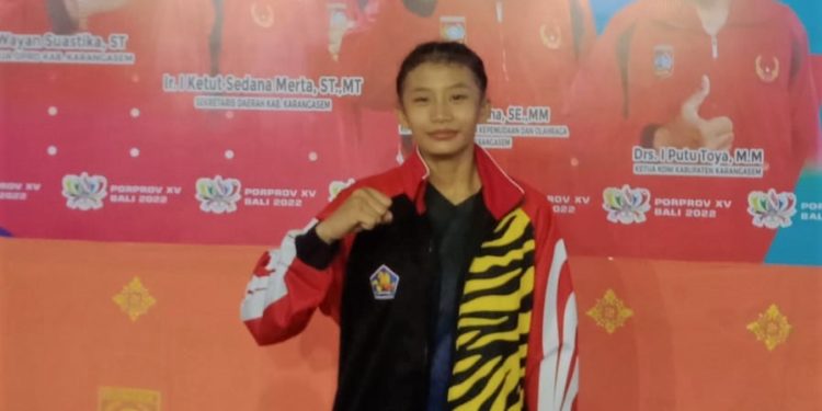 Medali Emas Pertama Wushu Buleleng Dipersembahkan Putu Kitara Tisyareksita