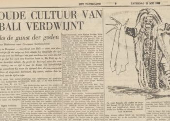 BUDAYA LAMA BALI SEDANG MENGHILANG — Koran Het vaderland, 17-05-1952