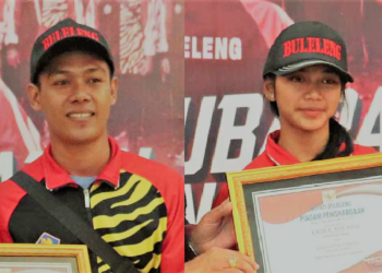 Komang Sugita dan Kadek Adi Asih Atlet Terbaik Putra dan Putri Buleleng