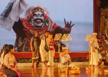 Drama Gong Lawas Bersiap Tutup Bulan Bahasa Bali V Tahun 2023 di Taman Budaya Bali