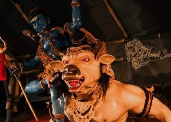 Yowana Manik Asta Gina, Desa Adat Sangket,  Tampilkan Ogoh-Ogoh “Nandisuara”