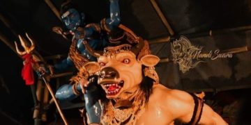 Yowana Manik Asta Gina, Desa Adat Sangket,  Tampilkan Ogoh-Ogoh “Nandisuara”