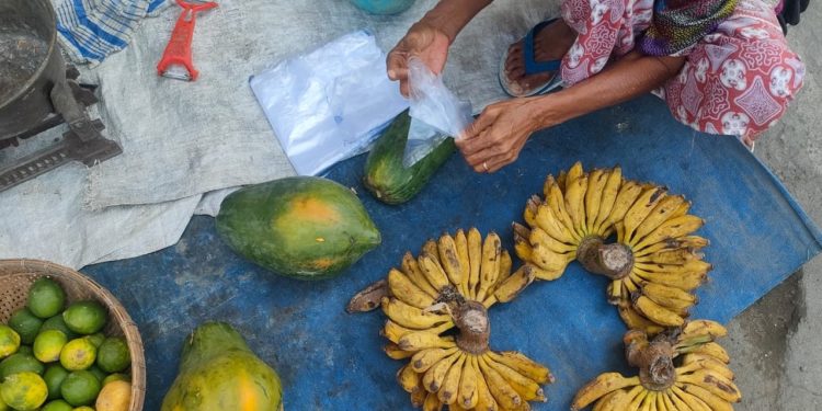 Perempuan Setengah Buta Penjual Pepaya di Pasar Bendo