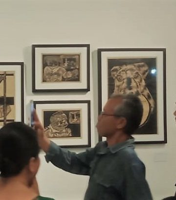 Pameran Seni Rupa “Politik Titik Titik”, Grafis, Koruptor dan Anjing | Catatan dari Perupa