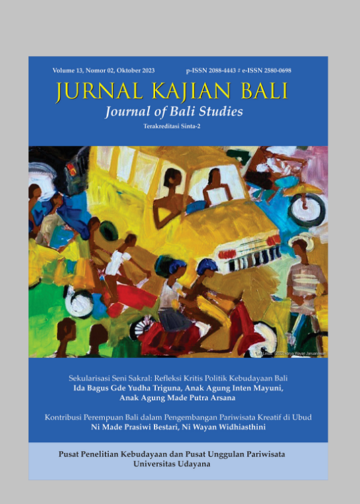 Jurnal Kajian Bali (Journal Of Bali Studies) Universitas Udayana Masuk Index Scopus