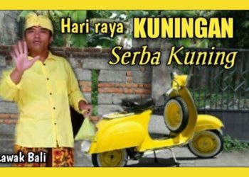 Tren ‘Serba Kuning’ di Hari Suci Kuningan