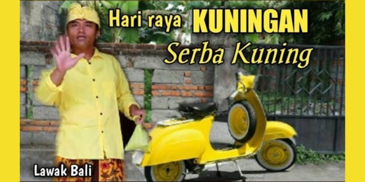 Tren ‘Serba Kuning’ di Hari Suci Kuningan