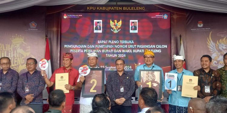 Klaim Nomor Kemenangan dan Yel-yel Penuh Gairah – Cerita Pengundian Nomor Urut Paslon Pilkada Buleleng