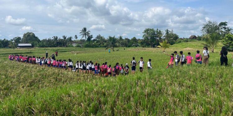 Mengenal Sawah dan Ekosistemnya melalui “Jelajah dan Belajar” di Subak Tegallinggah, Tabanan