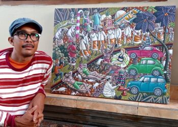Gede Suanda aka Sayur, dan Cara Dia Merespon Hari Tumpek Landep dengan Lukisan