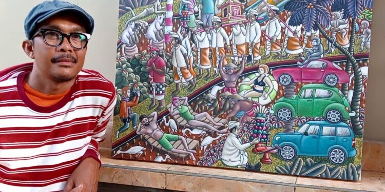 Gede Suanda aka Sayur, dan Cara Dia Merespon Hari Tumpek Landep dengan Lukisan