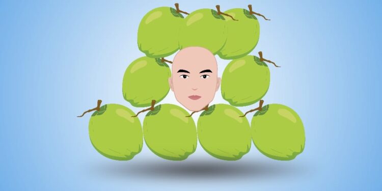 Kelapa, Kepala, Warna dan Permainan Makelar