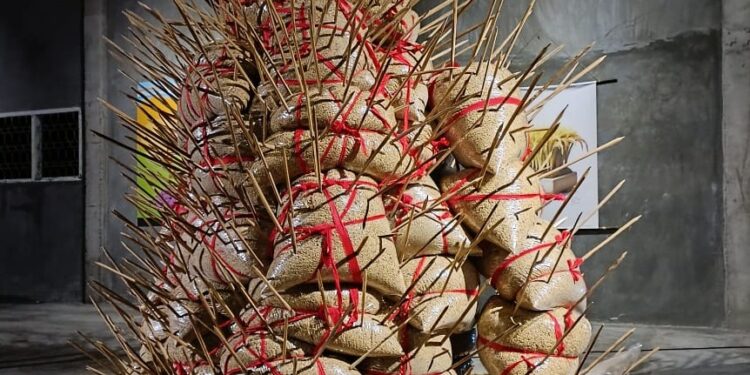 “Oryzamorgana” Karya Ketut Putrayasa:  Ilusi di Balik Onggokan Gabah  