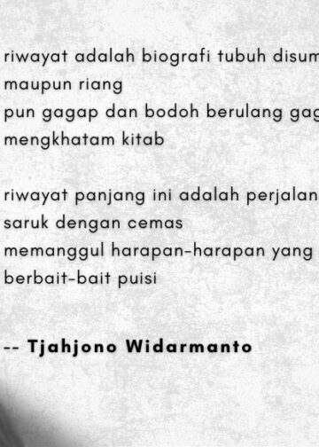 Puisi-puisi Tjahjono Widarmanto | Riwayat, Takziah, Pulung Gantung