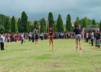 Permainan Tradisional Bali: Mejaran-jaranan, Lomba Tajog, Deduplak dan Terompah di Jantra Tradisi Bali