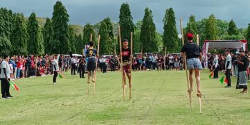 Permainan Tradisional Bali: Mejaran-jaranan, Lomba Tajog, Deduplak dan Terompah di Jantra Tradisi Bali