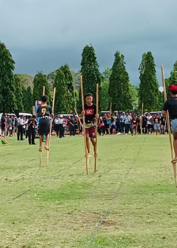 Permainan Tradisional Bali: Mejaran-jaranan, Lomba Tajog, Deduplak dan Terompah di Jantra Tradisi Bali
