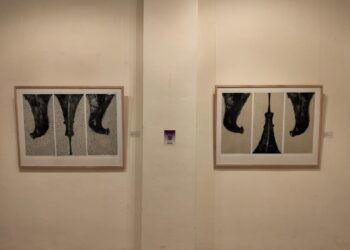 Tampakan Buda Kecapi dari Tiga Seniman dalam Pameran Seni Rupa di Singaraja Literary Festival 2025