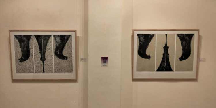 Tampakan Buda Kecapi dari Tiga Seniman dalam Pameran Seni Rupa di Singaraja Literary Festival 2025