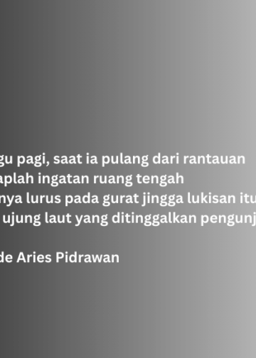 Puisi-Puisi Gede Aries Pidrawan | Laut yang Berhenti Bergemuruh