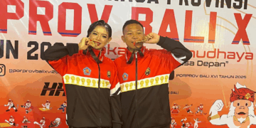 Dimas dan Gendys, Kekompakan yang Sempurna Menghasilkan Medali Emas Cabor Dance Sport pada Porprov Bali 2025