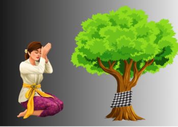 Pohon Berbalut Kain ‘Poleng’ dan Pesan yang Terlupakan