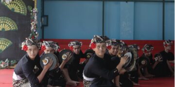 Pasukan Taruna Menjelma Jadi Pasukan Penabuh  dalam Lomba Baleganjur Ngarap SMA/SMK Se-Buleleng HUT ke-3 Pro Yowana Buleleng