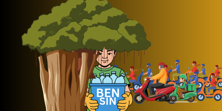 Sang Penunggang Botol Bensin | Cerpen Sigit Susanto